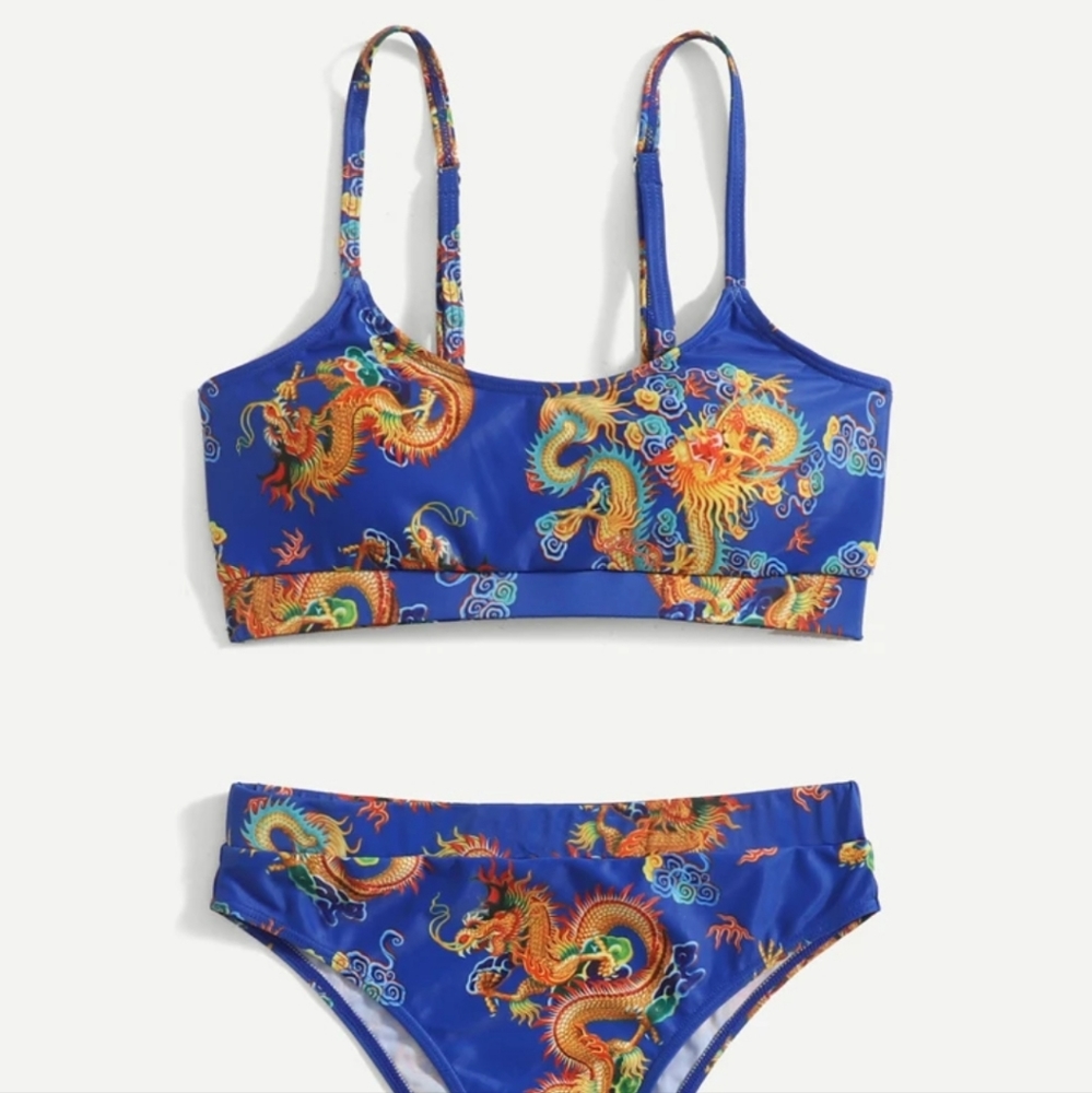 Blue xs dragon bikini